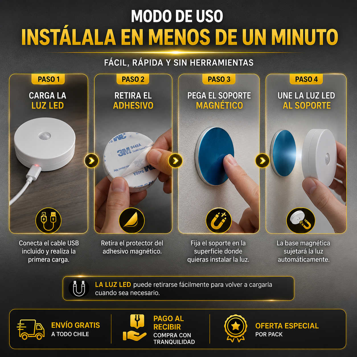 Pack 5 Luces LED Inteligentes