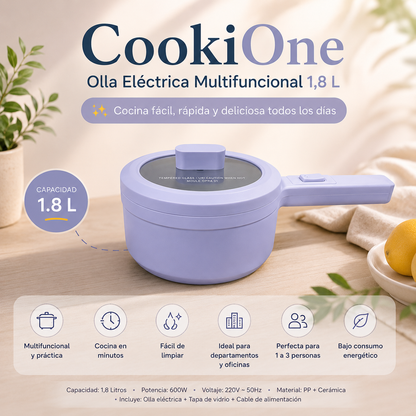 CookiOne - Olla Eléctrica Multifuncional 1,8 L