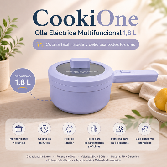 CookiOne - Olla Eléctrica Multifuncional 1,8 L
