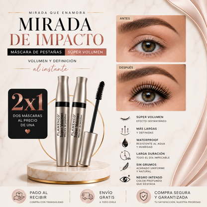 Máscara de Pestañas Waterproof - Oferta Especial 2x1