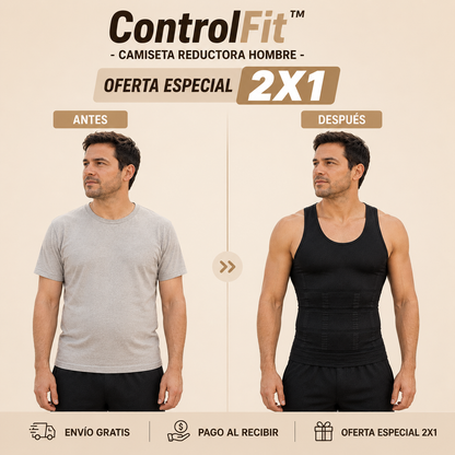 ControlFit™ - Camiseta Reductora Hombre - Oferta Especial 2X1