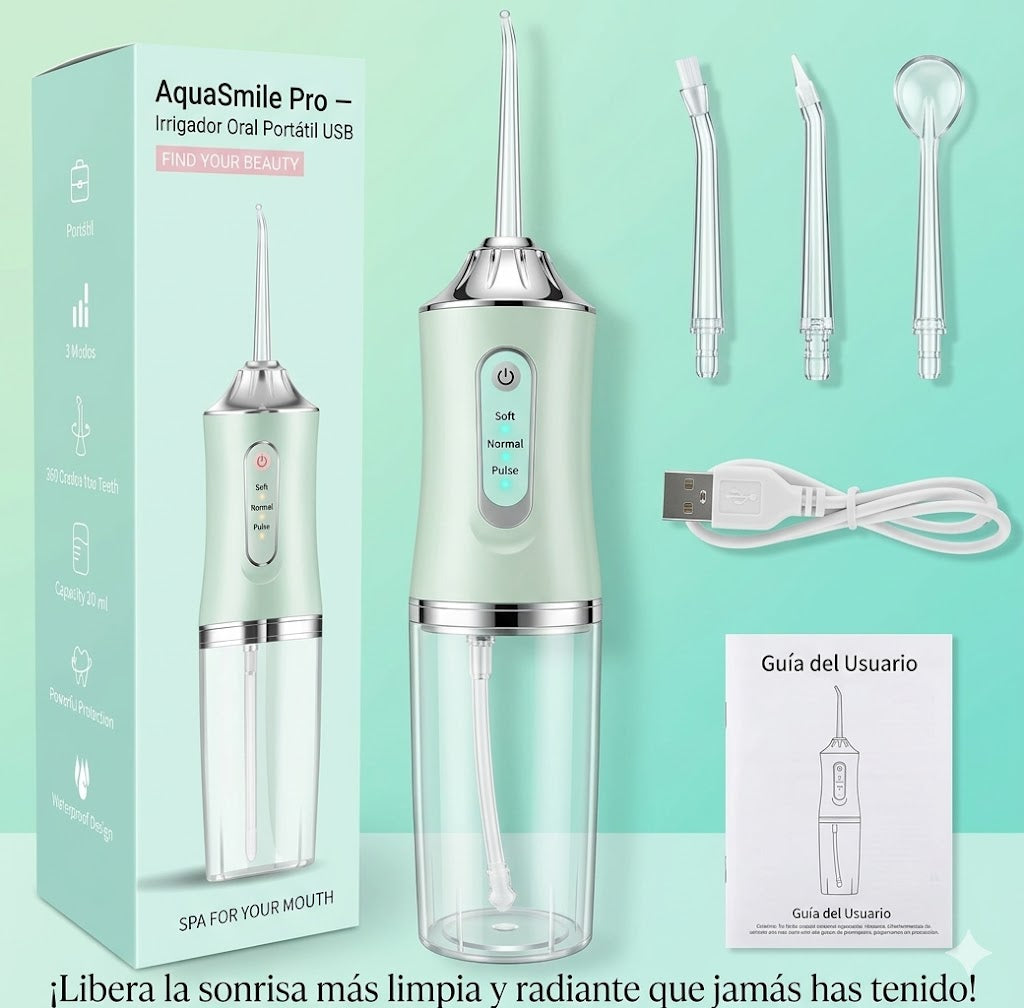 AquaSmile Pro – Irrigador Oral Portátil USB